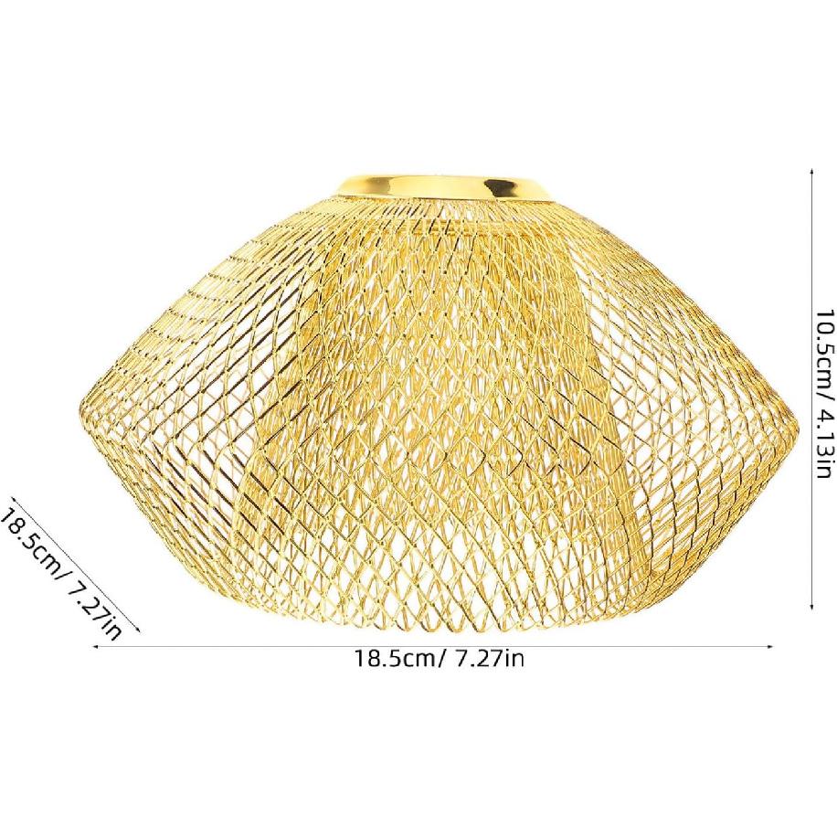 

Gadpiparty Золотой Железный Сетчатый Подвесной Абажур - Винтажный Полый Потолочный Абажур для Декора Дома, Кухни, Бара и Ресторана