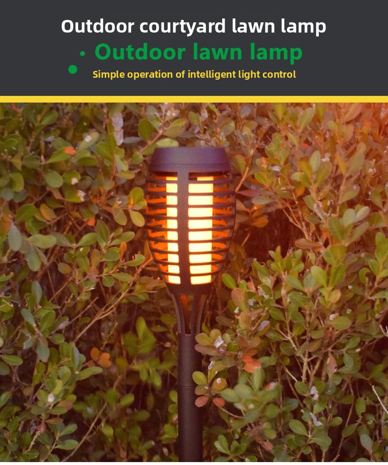 New Solar EnergyledFlame Torch Light Outdoor Decorative Landscape Light Courtyard Garden Rainproof Decorative Landscape Light