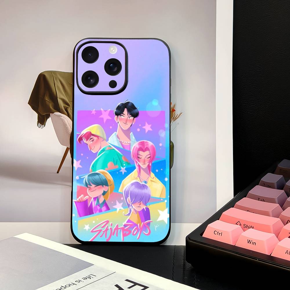 K-PopS D-Demon H-Hunters Anime Movie Phone Case Phone Case for iPhone 13-16 Plus Pro Max Satin Glossy Colorful