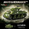 WK2 Armee US-Armee M4A3 Sherman mittlerer Panzer IS-2 Schwerer Panzer Junge Baustein Spielset Bausteine Spielzeug Spielsets für Jungen Mädchen Geschenk Geschenke