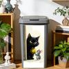 Copertura per Pattumiera Anti-Sole Adesivo per Pattumiera Divertente Animale Cartone Animato Adesivo per Bidone con Ruote Autoadesivo Scimmia Gatto Pollo Carino per Porta Bidoni Pattumiere Viale