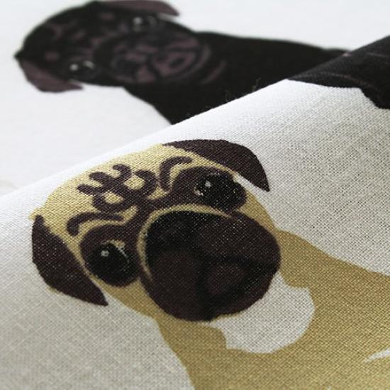 Tenugui Hand Towel by Dyeing Authentic Made in 35cm x 100cm "Pug Pug" Anbo, Dyed, 100% Cotton, Tokuoka, Japan,