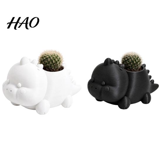 Cute Desktop Decoration 3D Printed Dinosaur Shaped Succulents Pot, Planter for Small Modern Desk Accessory Cactus Mini Plants, Decorative Flower