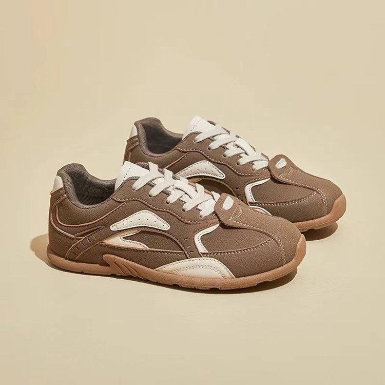 

Color matching retro German training shoes little white shoes 2024 winter new soft-soled casual shoes sports Forrest Gump dad shoes women 40 хаки