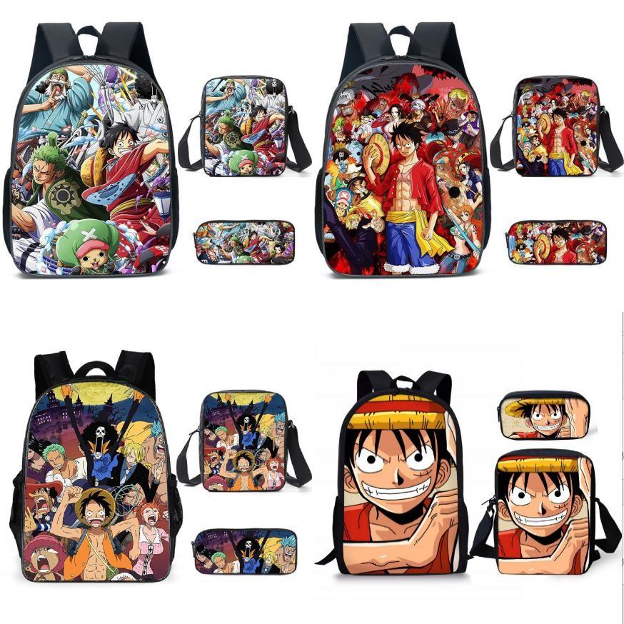 One Piece Backpack Set For Kids With Breathable Oxford Fabric And Cartoon Character Design For School Use