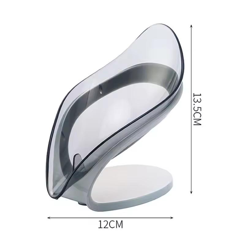 Bathroom Soap Holder Leaf Shape Dish Soap Kitchen Sponge Soap Box Storage Non-slip Drain  Case Container Bathroom accessorie