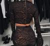 2025 European and American Spring/Summer Lace Slim-Fit Two-Piece Set for Women