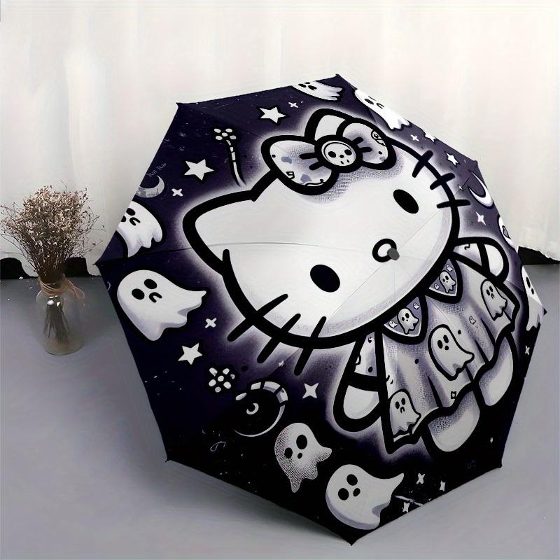 1pc Hello Kitty Halloween Umbrella with Plastic Handle,Suitable for All Seasons Home Travel Outdoor UmbrellaSanlio497