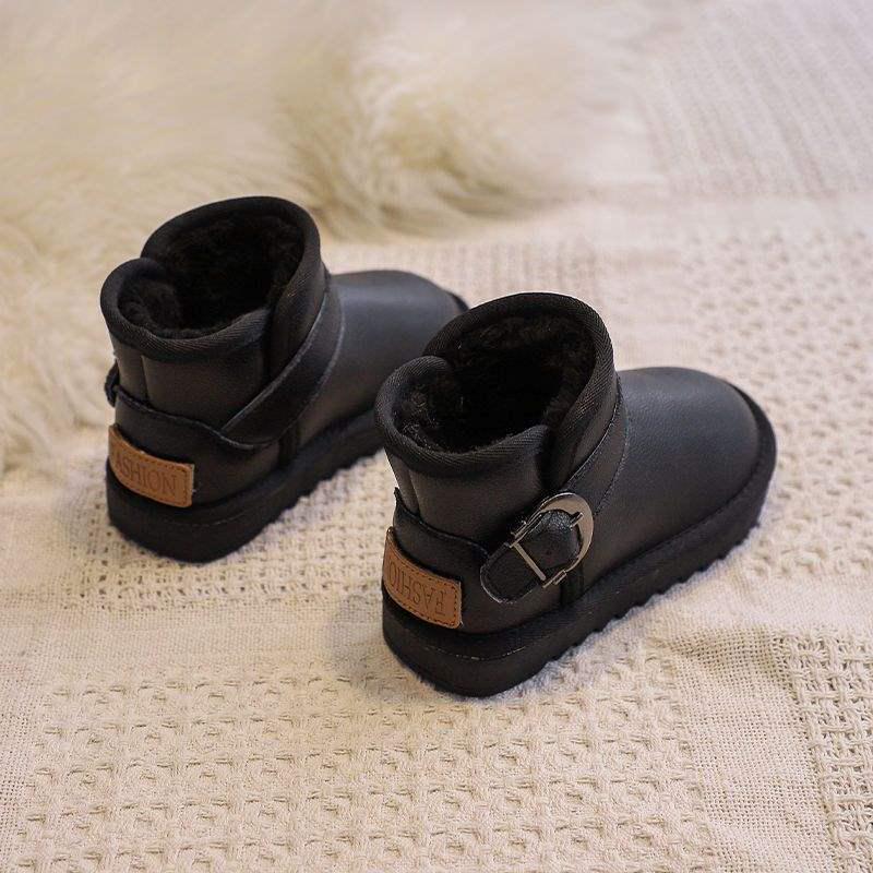 

2025 Children s Fleece-Lined Winter Boots - Thickened Cotton Snow Boots for Girls and Boys 39 (23.5cm inside)