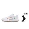 Li-Ning Light Feather Series Rocket Shoes 2.0 Fashion Comfortable Non-Slip Wear-Resistant Breathable Low-Top Badminton Shoes Unisex Sneaker AYTU049-1