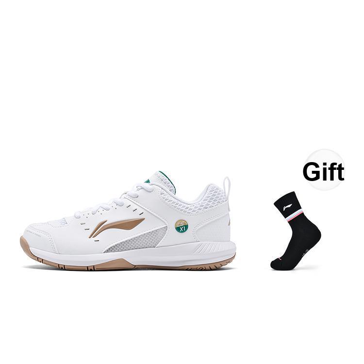 Li-Ning Light Feather Series Rocket Shoes 2.0 Fashion Comfortable Non-Slip Wear-Resistant Breathable Low-Top Badminton Shoes Unisex Sneaker AYTU049-1