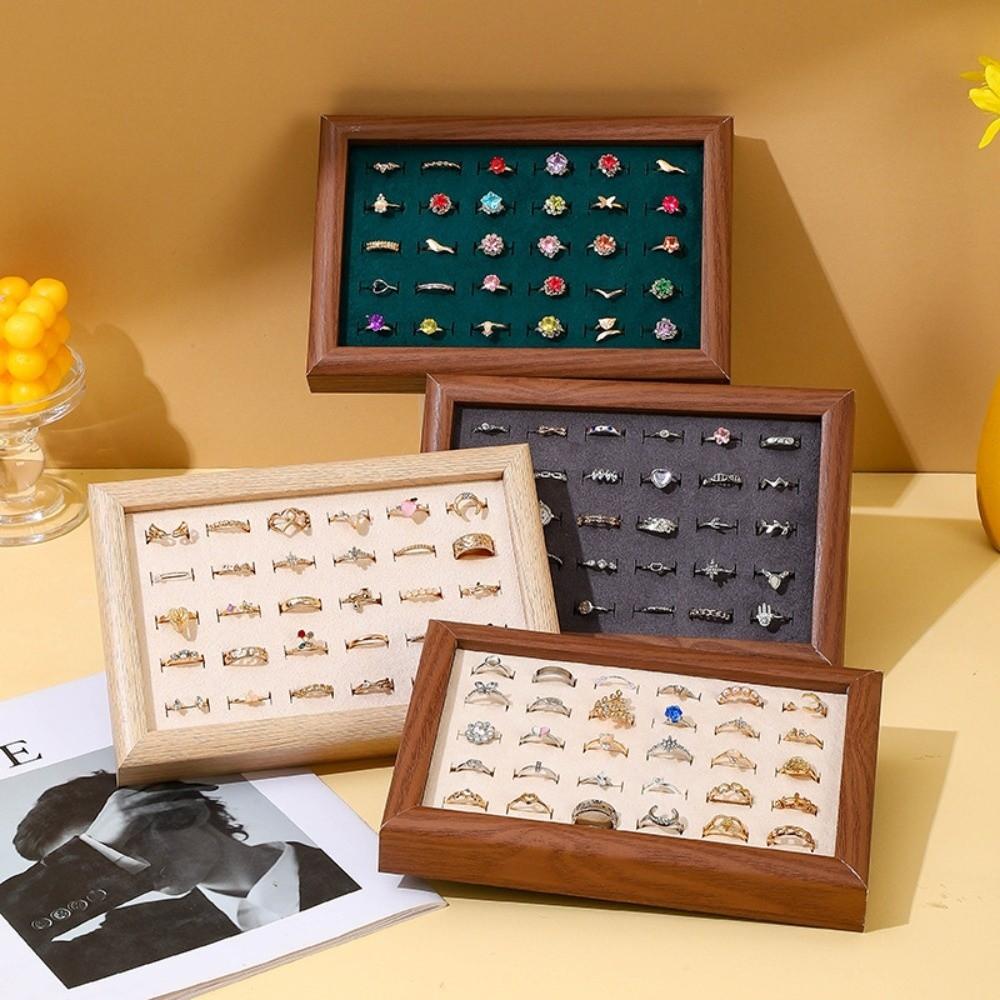Velvet Fashion Jewelry Trays Large Capacity Stud Earrings Organizer Trinket
