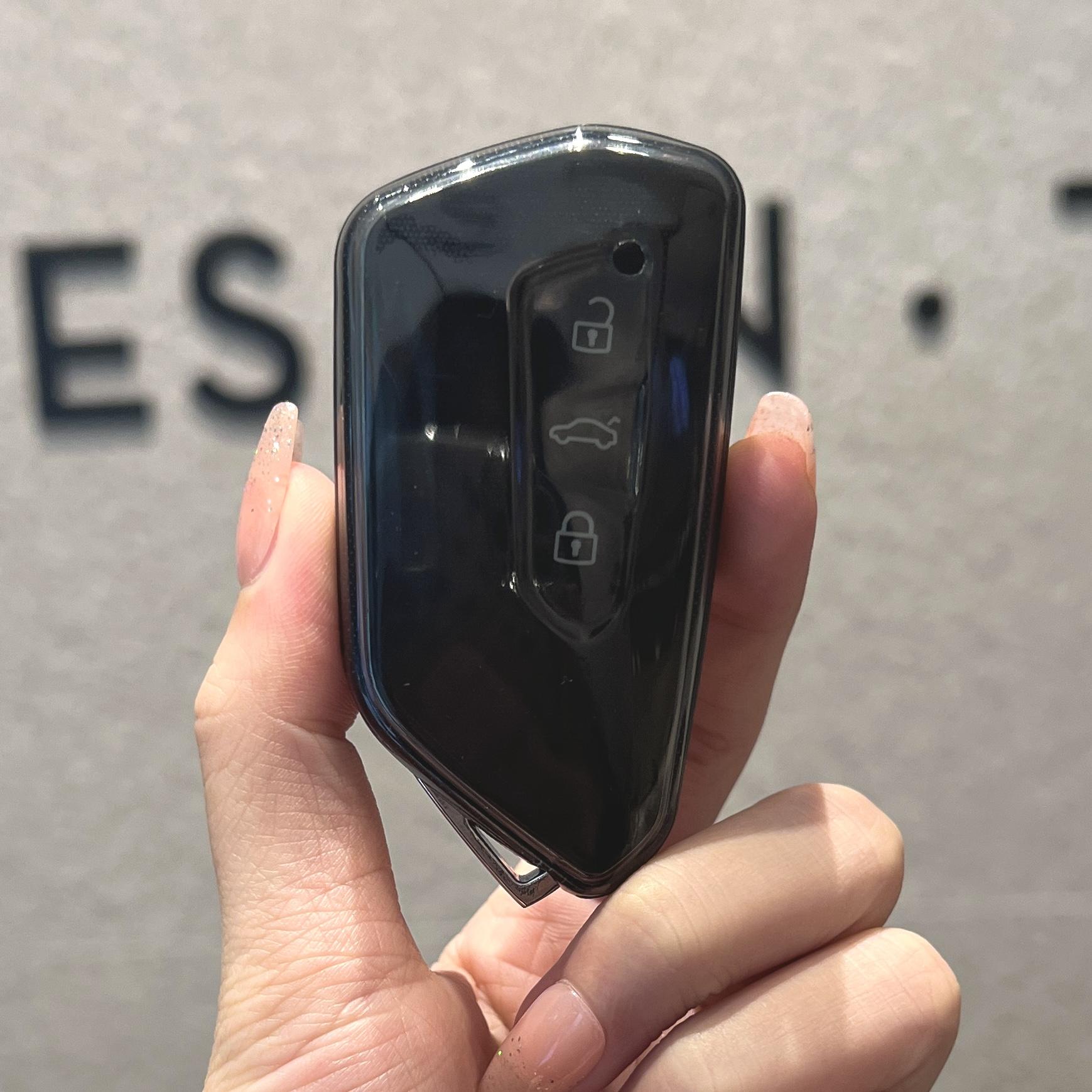 

Transparent Tpu Black Key Case For Vw Volkswagen Golf 7 8 Mk8 Id3 Id4 Cupra Formentor Skoda Octavia A8 Seat Leon Mk4 Key Cover Transparent Black