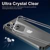 Coque pour iPhone 14 Pro Max - Silicone - Antichoc - Transparent - 2 Verres Trempés Inclus