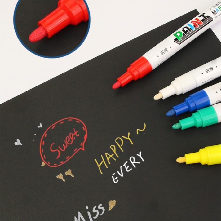 12Pcs 3MM Tip Paint Markers Alcoholproof Waterproof Oil Based Paint Pens For Mechanics Builders And Construction Project
