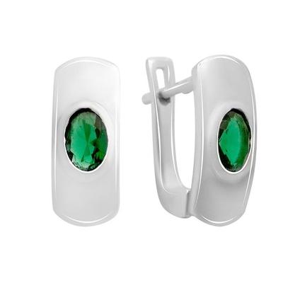 Zümrüt nano 0.692ct ile gümüş küpeler (2141150)