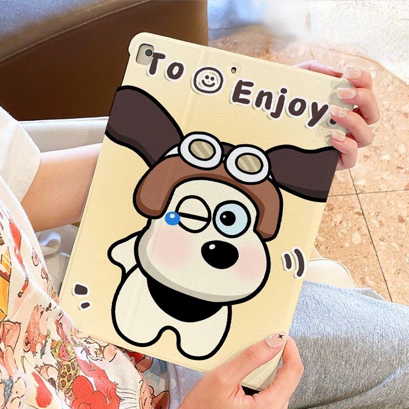 Süße Cartoon Happy Puppy Muster TPU Schutzhülle für Redmi Pad 2022 10,6 Zoll SE 11 Zoll kompatibel mit Xiaomi 6/6pro 5/5pro mit Stifthalter