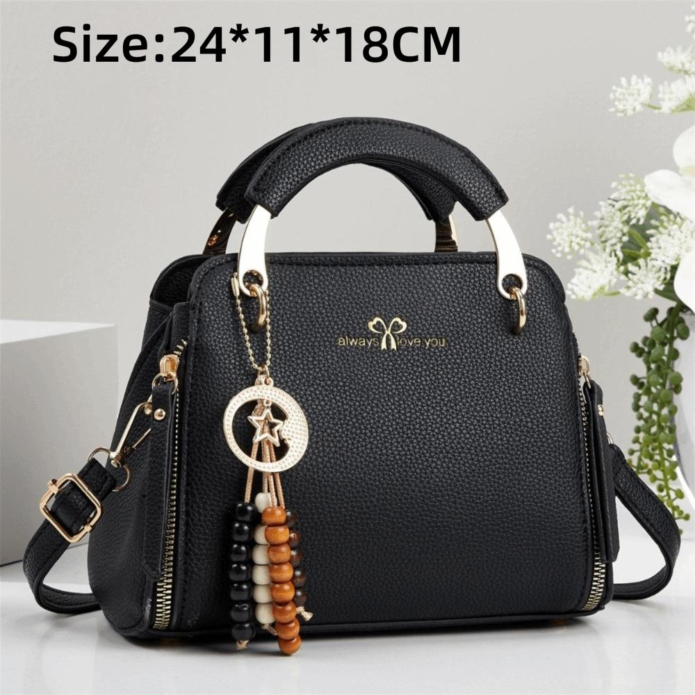 New PU Leather Handbags Structured High-end Ladies Handbag Multi-Compartment Vintage Tote Bag Gift