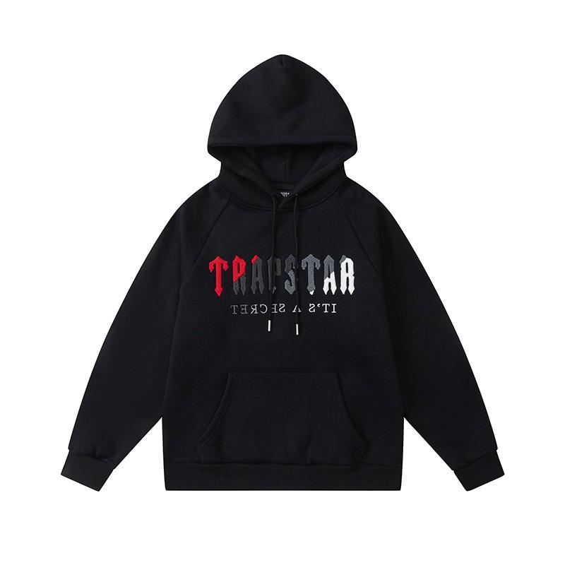 Mens Gradient Letter Tiger Head Embroidered Hoodie Jogger Set Streetwear Winter Outfit