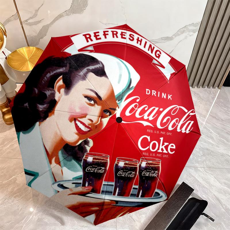 Christmas Gift Halloween Theme Bear Truck Coca Cola umbrella is suitable for all seasons, including home travel and outdoor activities Y3