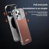 Luxury Leather Metal Phone Case For iPhone 16 15 14 13 Pro Max Shell For Magsafe Magnetic Wireless Charging Aluminum Alloy Phone Cover