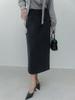 Memua Cielo Wool Midi Skirt (Camel Beige)