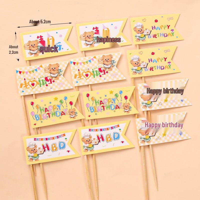 Cute Cartoon Candle Cake Toppers for Kids' Birthday Parties