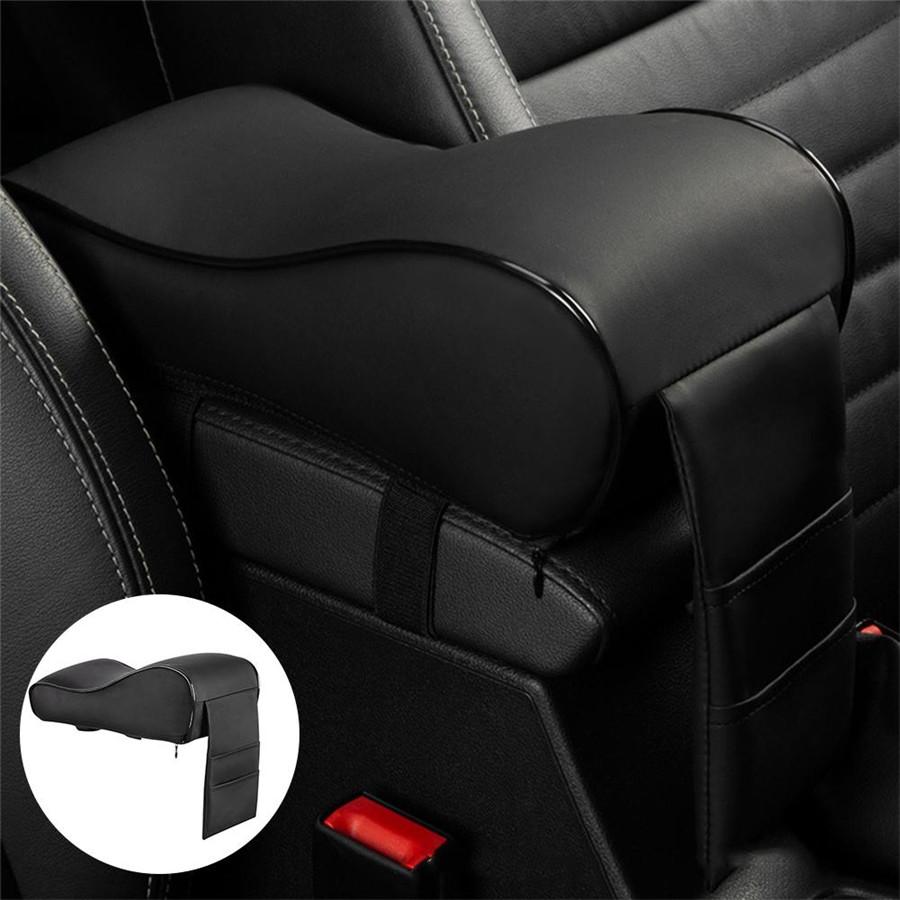 Central armrest cushion-double bag leather black