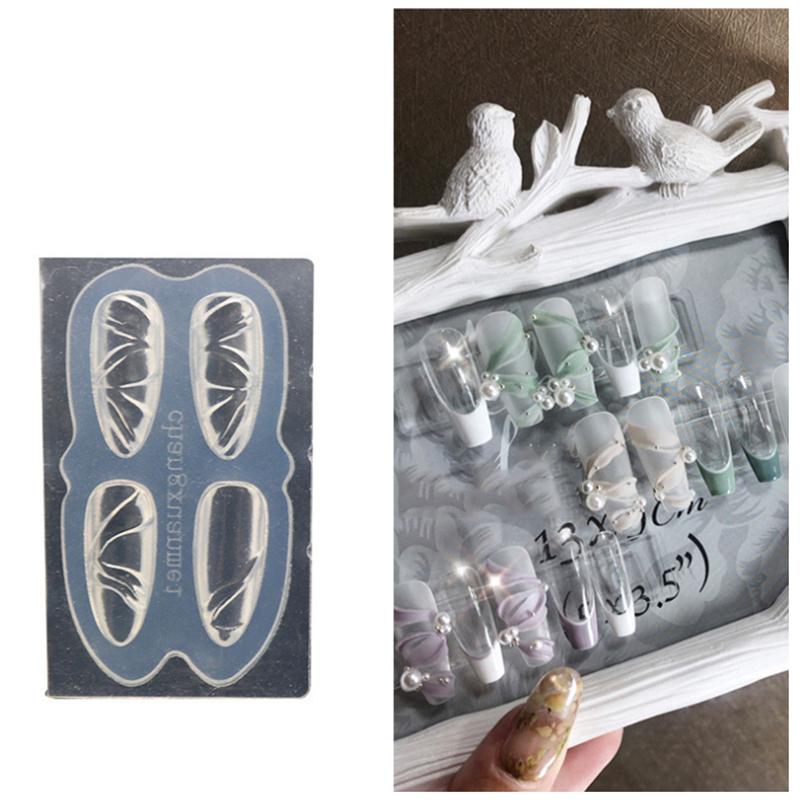 Nail Silicone Molds Stamp Reusable Nail Charms Nail Tools Stereoscopic Decoration Accessories Relief Butterfly Decal