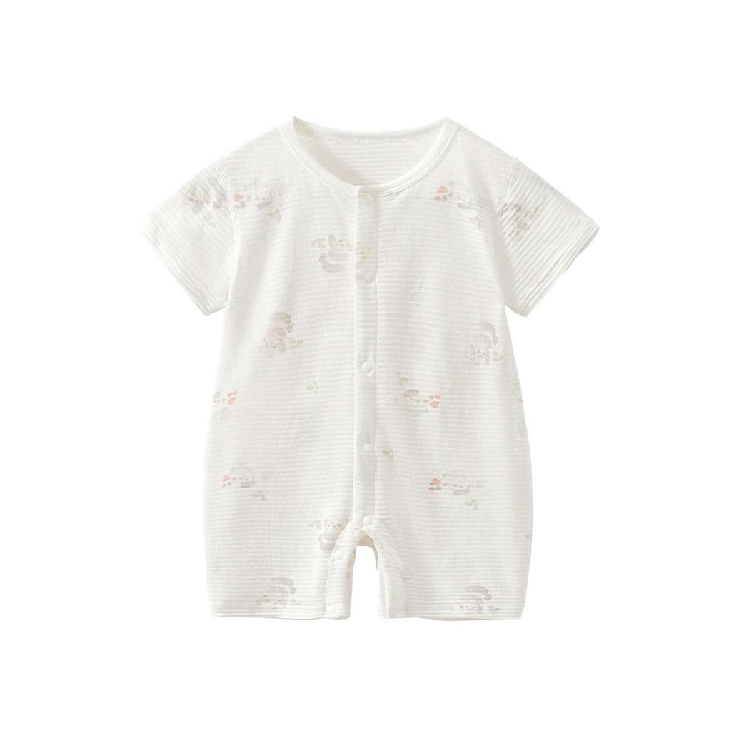 Baby Cooling Jumpsuit: Newborn Unisex Short-Sleeve Summer Pajamas
