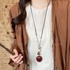 Bohemian Ceramic Necklace: Vintage Ethnic Long Sweater Chain & Zen Choker