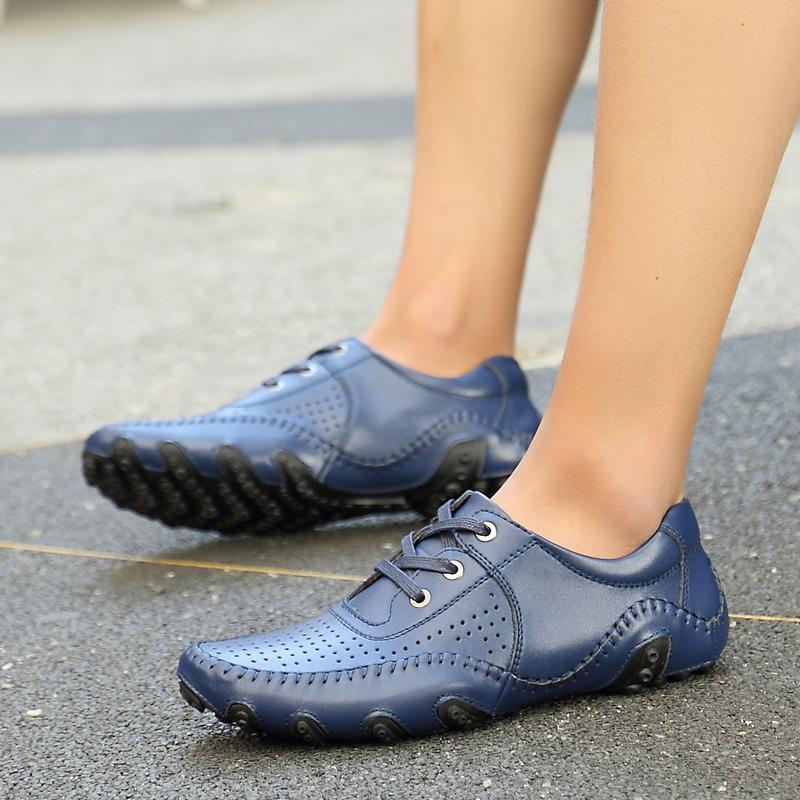 Мужская повседневная обувь из натуральной кожи в британском стиле — фото 9