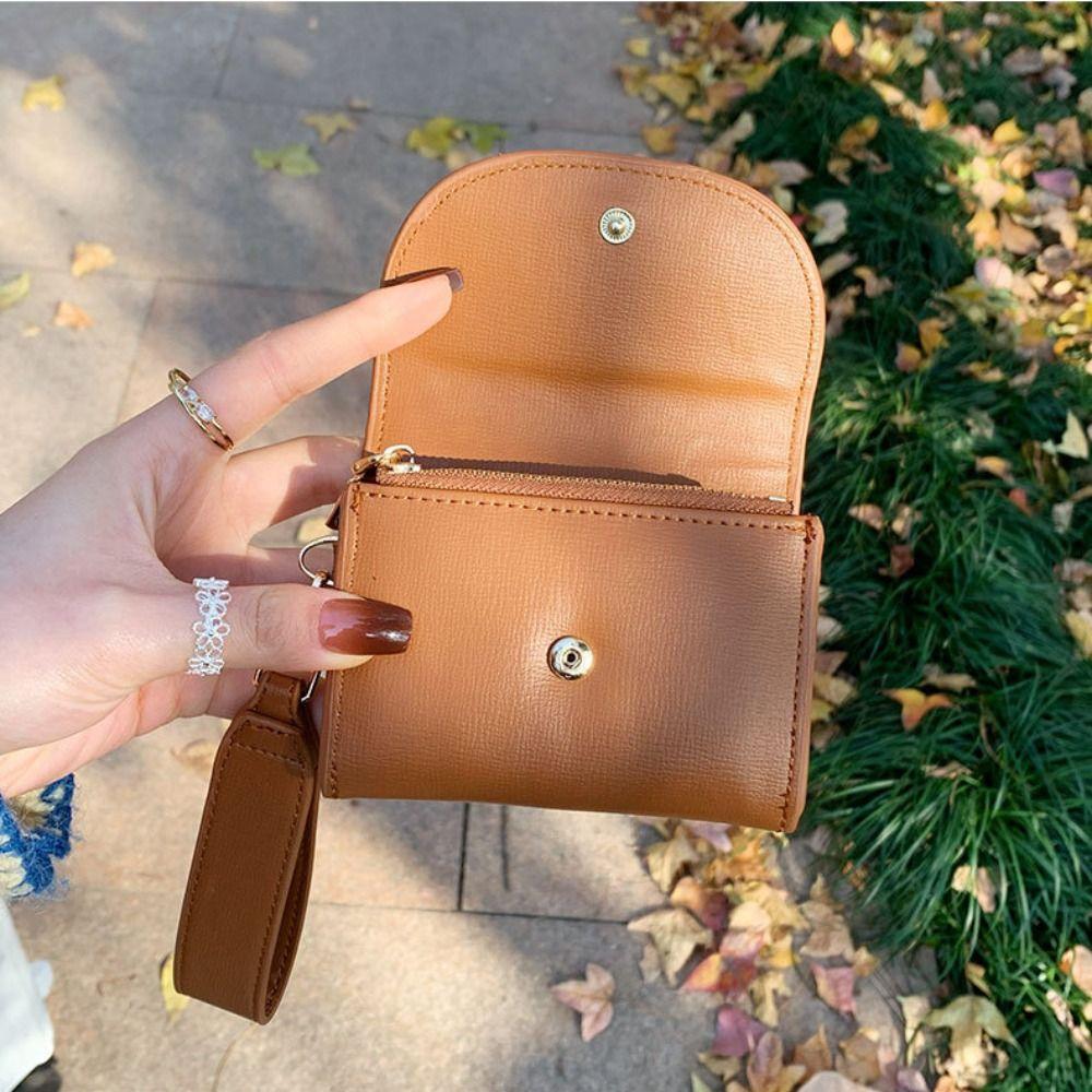 Purse Card Bag Korean Style Coin Pouch Simple Wide Strap Wallet Travel
