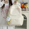 Schoolbag new backpack simple embroidery messenger bag large capacity student schoolbag lightweight multi-layer college student computer bag