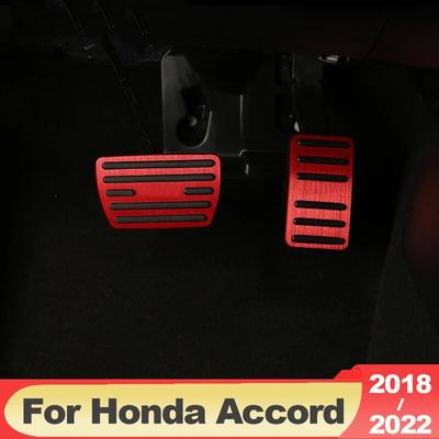 Κάλυμμα Πεντάλ Γκαζιού Φρένου Συμπλέκτη Ποδιού από Κράμα Αλουμινίου Για Honda Accord X 10ης 2018  2022 Αξεσουάρ