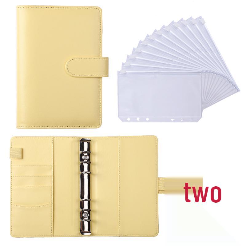 Cross-Border Macaron PU Leather Binder Notebook: Detachable Diary & Budget Book.