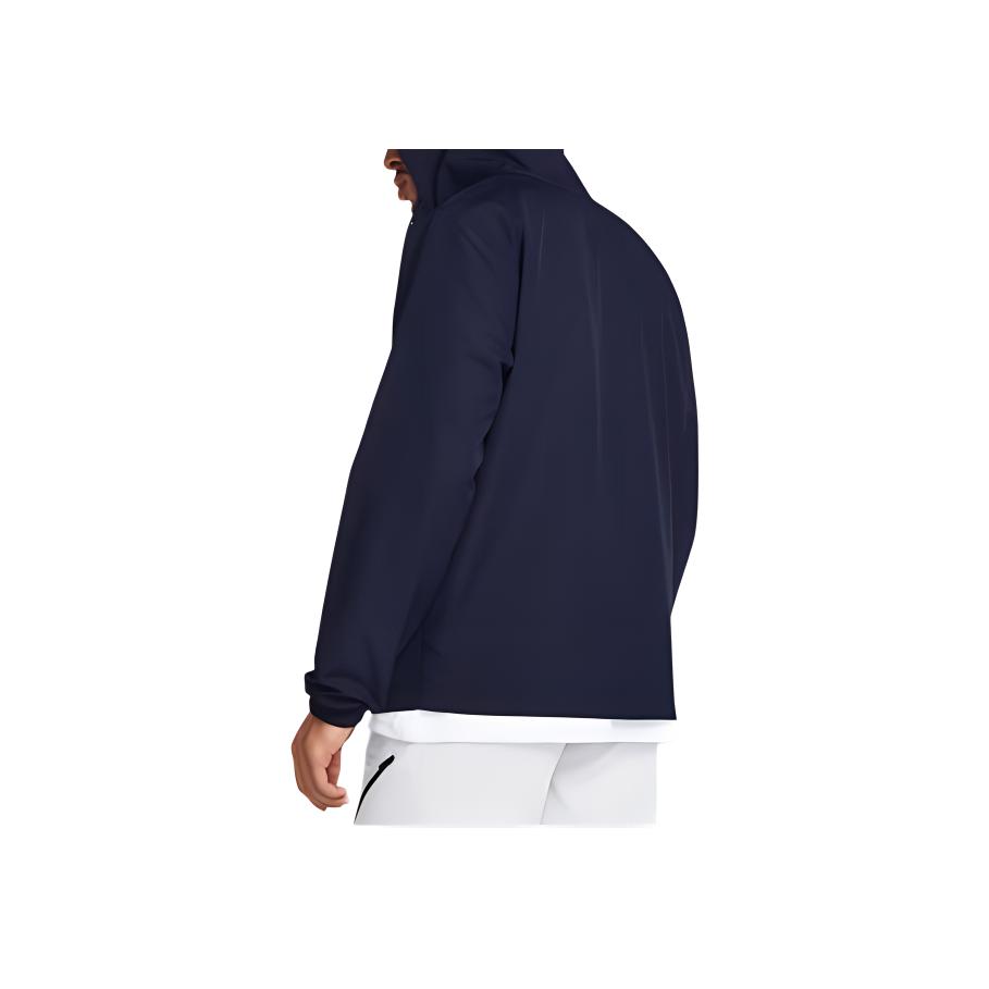 Under Armour Sportstyle Hooded Printed Letter Zip Design Jacket Men Jacket Navy-Blue 1361621-410