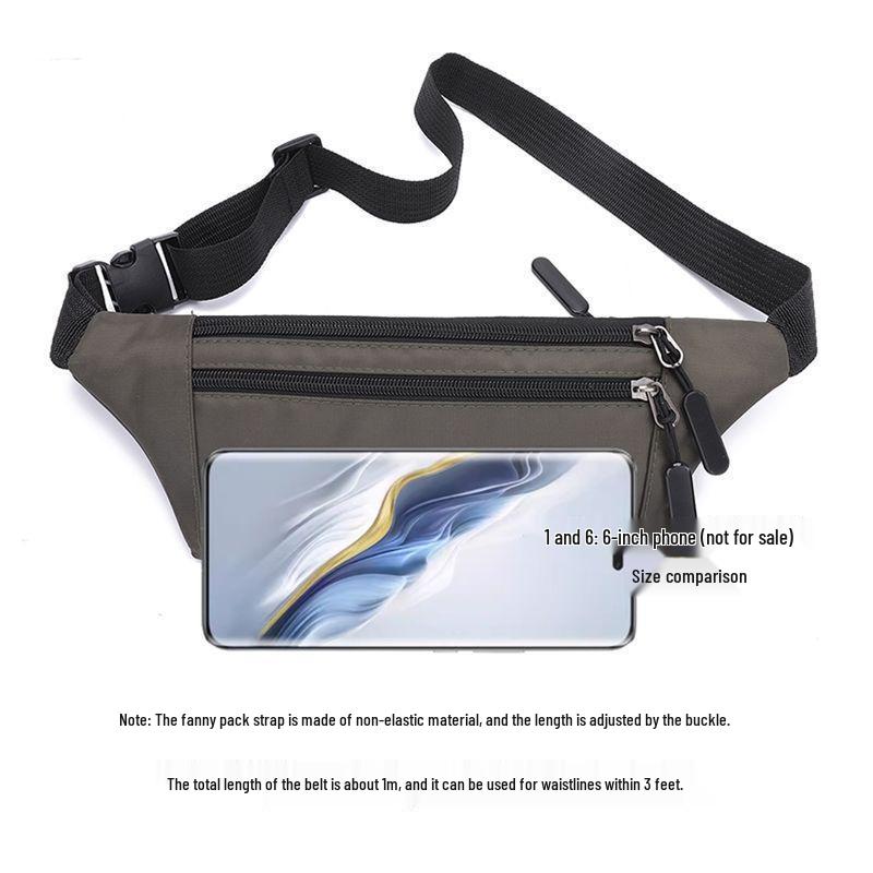 Men's Waterproof Construction Fanny Pack - Durable, Sturdy Crossbody Bag and Wallet for Middle-Aged & Elderly Workers