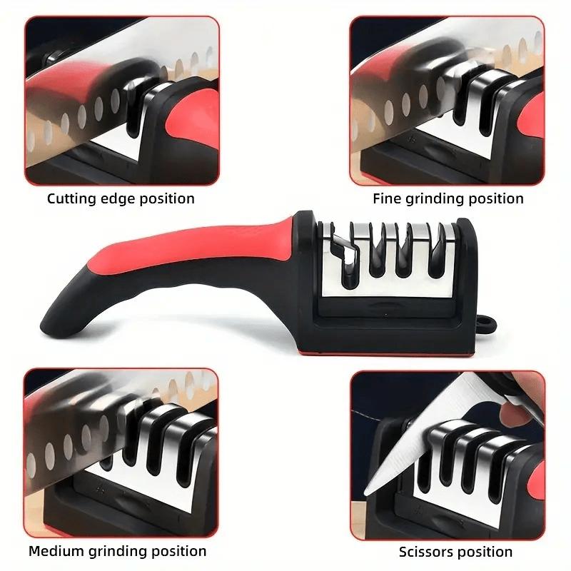 Effortless Sharpener 4-stage Professional Kitchen Sharpener Tungsten Drill Ceramic Sharpener Tool Easy To Use.