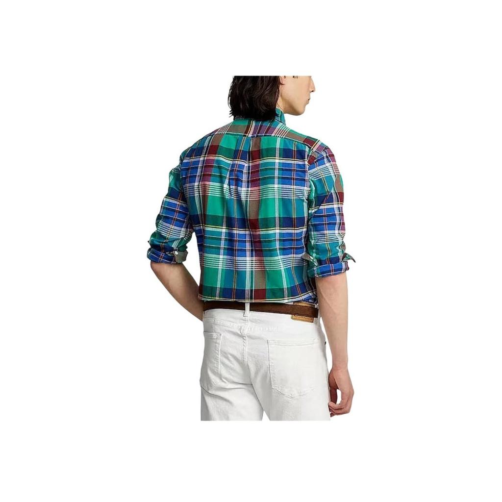 Polo Ralph Lauren FW22 Plaid Button-Down Long Sleeve Shirt Men Shirts 710886396001001
