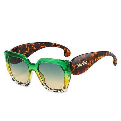 Nové Retro Leopardie Gradientné Štvorcové Dámske Slnečné Okuliare Personalizovaný Dizajn Rámov Všestranné Trendy Pánske Bežné Okuliare Uv400