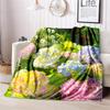 Vintage Rose Garden Art Blanket Soft And Portable Four Season Home Bed Sofa Blanket Office Travel Lunch Break Warm Blanket A5