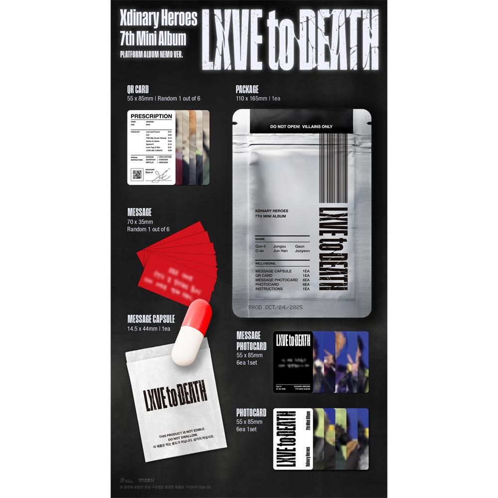 [Pre-order] Xdinary Heroes - LXVE To DEATH (Platform Album Nemo Ver.)