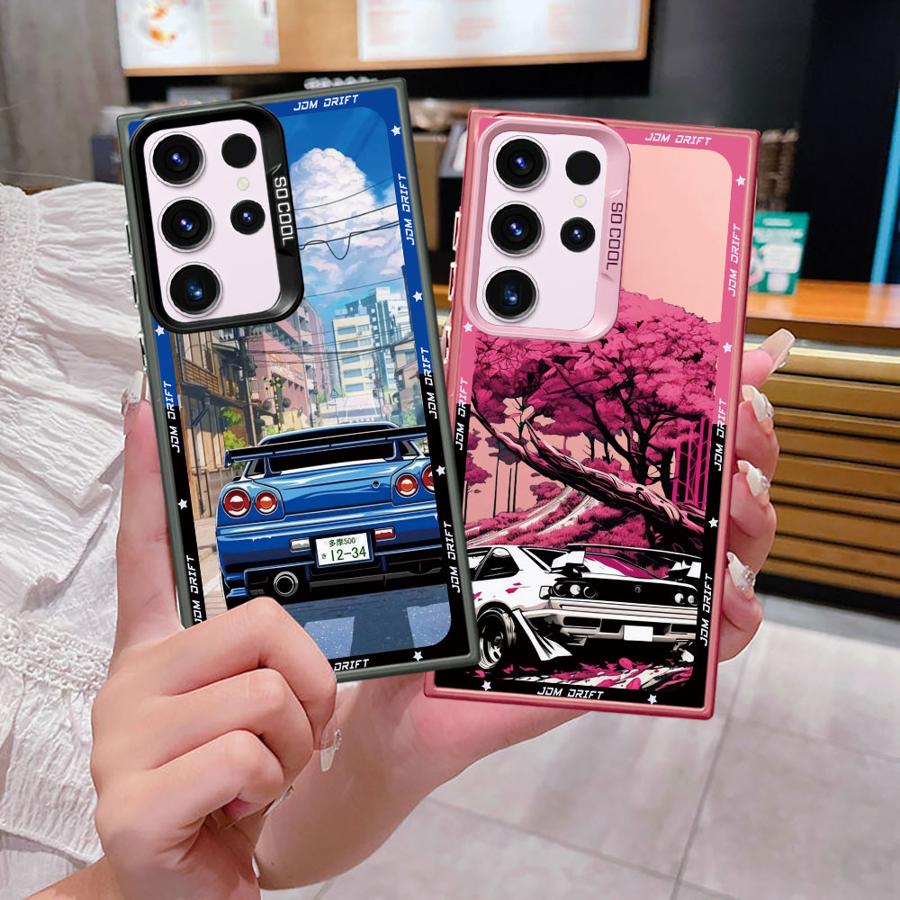 Case for Samsung Galaxy S22 Ultra S20 FE S24Ultra S25Plus S25 S21 S24 FE Note 20 Ultra S23 Soft Cover Japanese JDM Drift Car