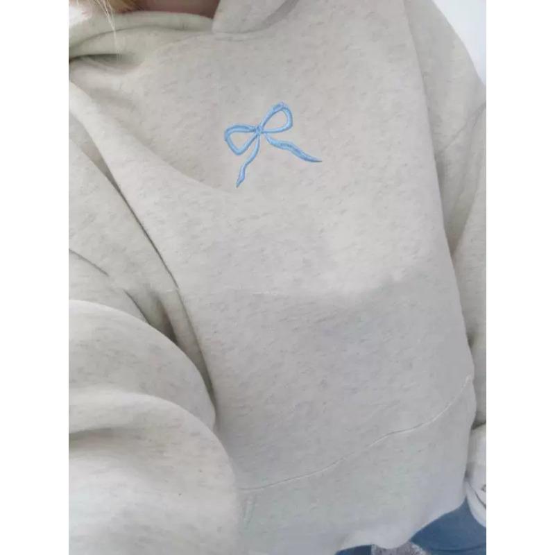 MGHR Women's Fashion Hooded Long-sleeved Casual Solid Color Print Autumn Winter Hoodie