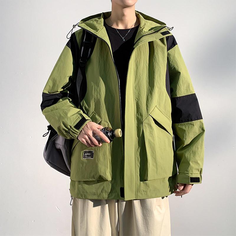 Spring and Autumn New Trend Handsome Casual Versatile Hooded Jacket Autumn and Winter Loose