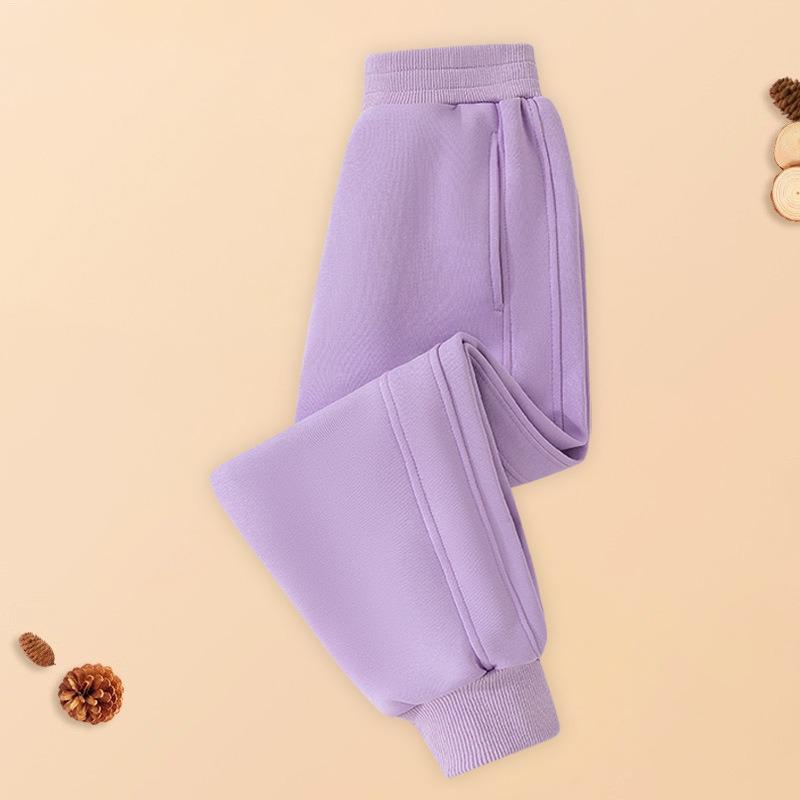 2026 New Thick Fleece-Lined Sports Joggers for Older Girls - Autumn/Winter Style