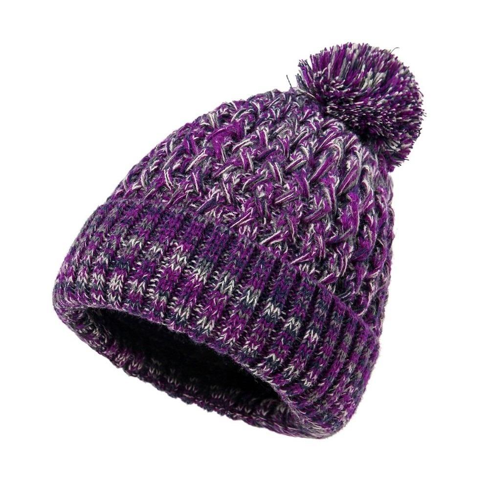 Single Layer Knit Pom Pom Beanies Colorful Winter Skull Cap Knitted Beanie Hat  Winter Season
