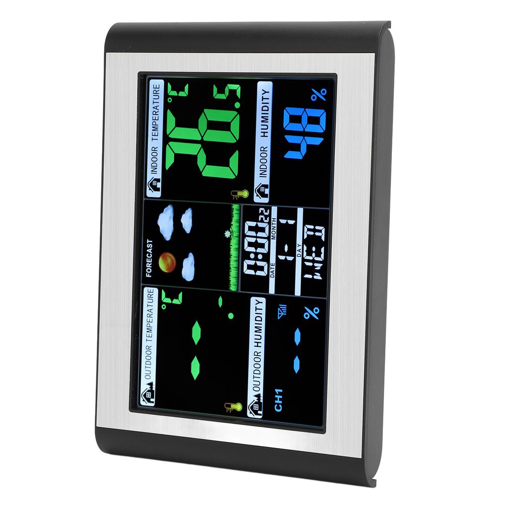Weather Clock Station Color Screen Digital Display Weather Forecast Indoor Outdoor Temperature