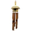 Bird Box Round Seagrass With Chimes 45x17cm